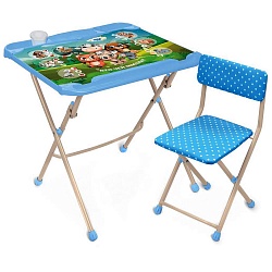 Набор детской мебели с мягким стулом и столом – Кто чей малыш? (Ника, КНД4 1) - миниатюра